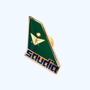 Saudi Airlines Enamel Pin, Airline, Pilot Gifts, Vintage, Travel